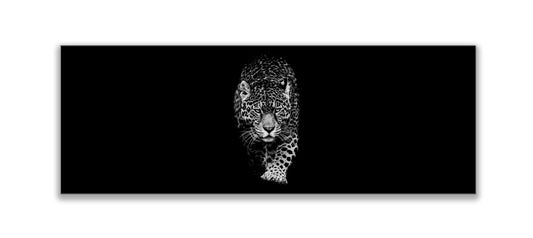 Leopard in Black & White 72" x 24" Canvas Print