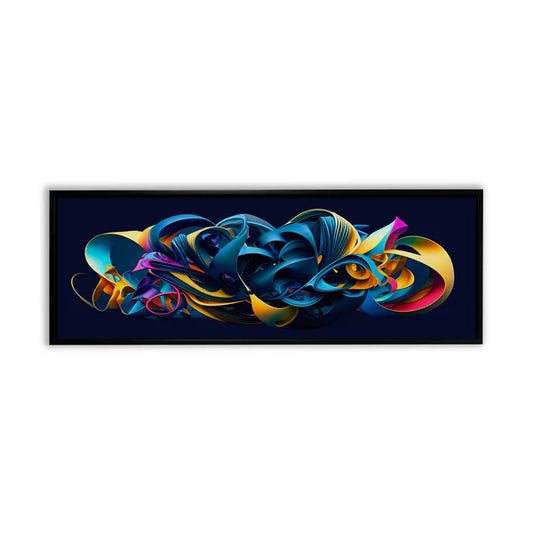 Modern Abstract 2 artwork 72" X 24" Canvas Wall art Life vibrates in a mix of colors Varnish