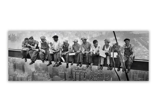 "Lunch" Iconic Photograph 36"x12" Wall Art