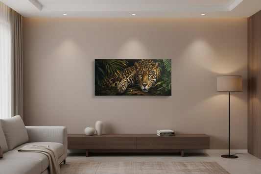 Wild Leopard 72" x 24" Wall Canvas Print