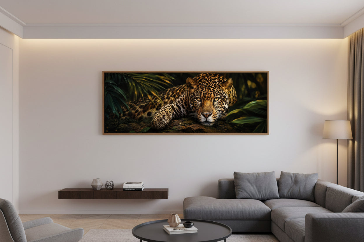 Wild Leopard 72" x 24" Wall Canvas Print