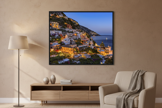 Amalfi Nights Photograph Wall Art 48in x 36in Canvas Print