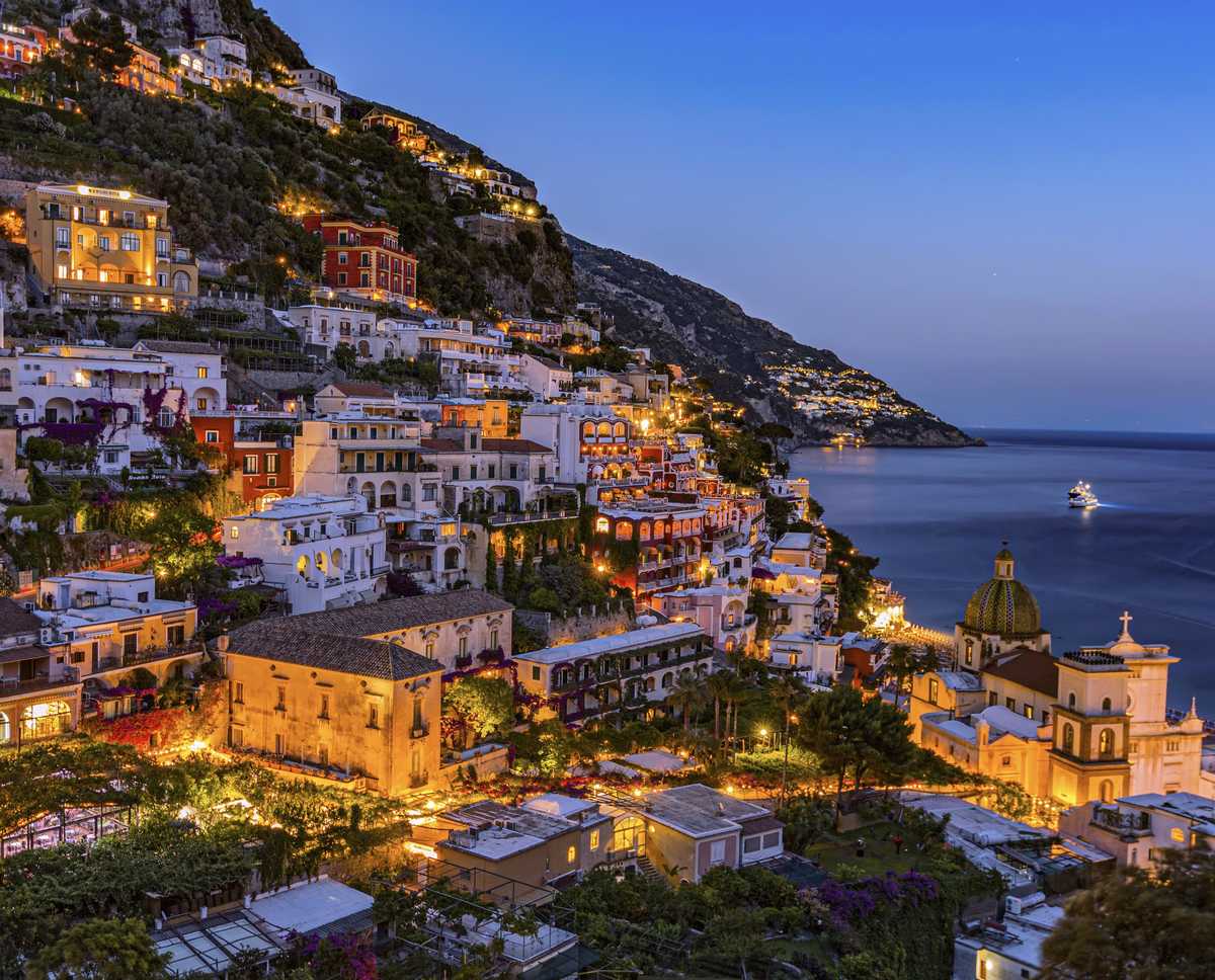 Amalfi Nights Photograph Wall Art 47in x 36in Canvas Print