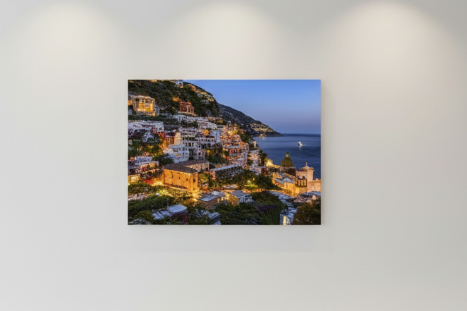 Amalfi Nights Photograph Wall Art 47in x 36in Canvas Print