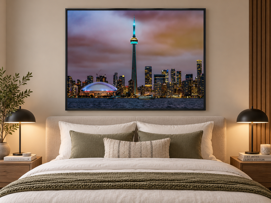 CN Tower & Lake Ontario Canvas Print | Toronto Skyline Wall Art