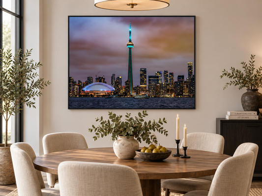 CN Tower & Lake Ontario Canvas Print | Toronto Skyline Wall Art