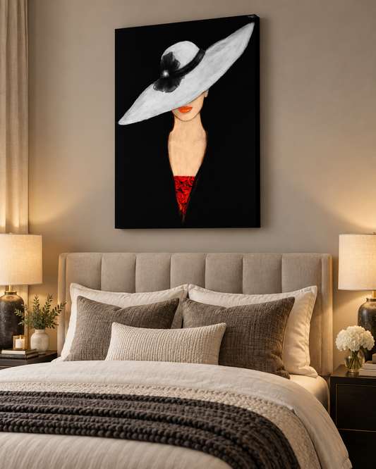 The Hat | Fine Art Canvas Print | 35×47 Large Format Wall Art