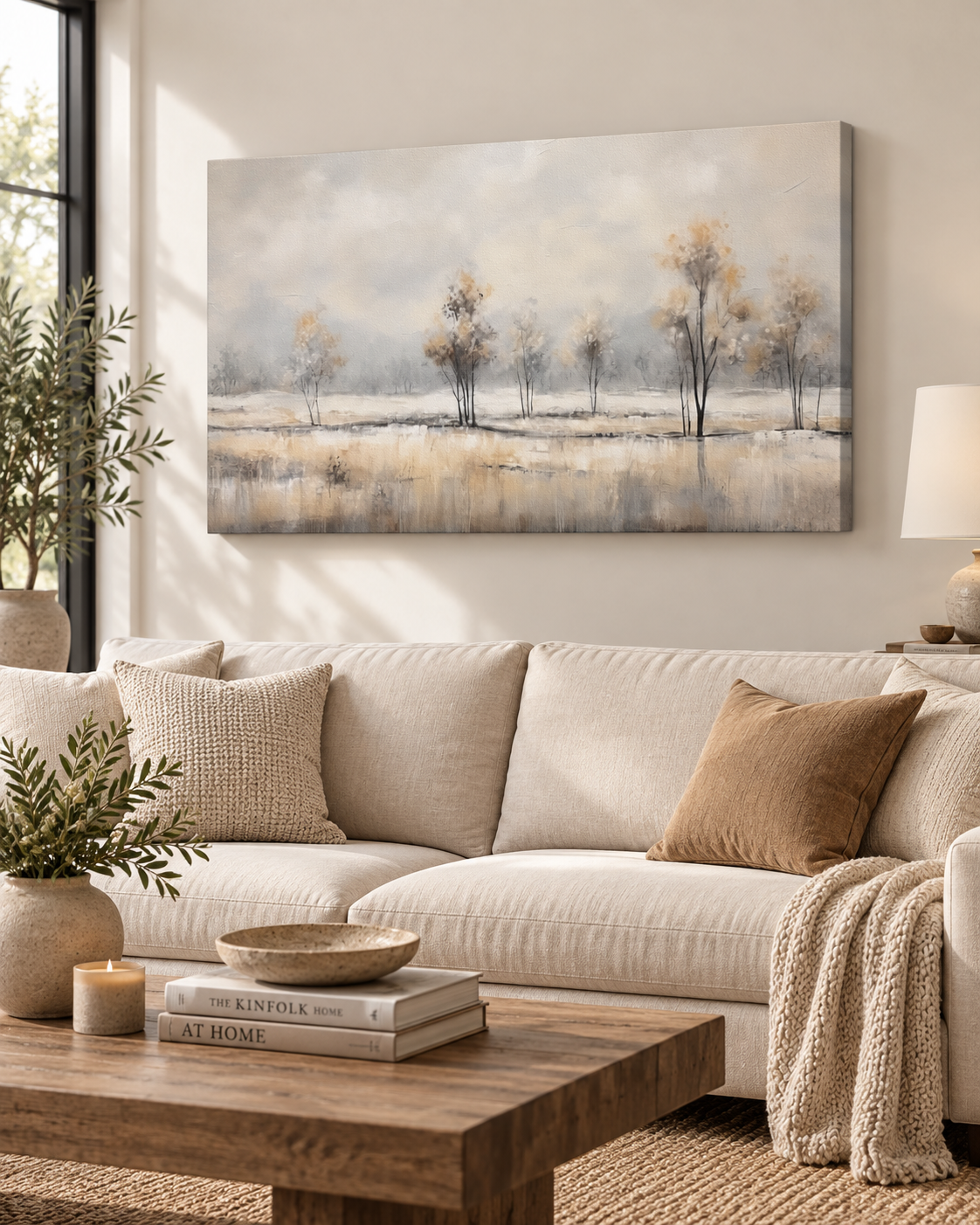 Winter Grove | Atmospheric Landscape Canvas Print | Nature Wall Art