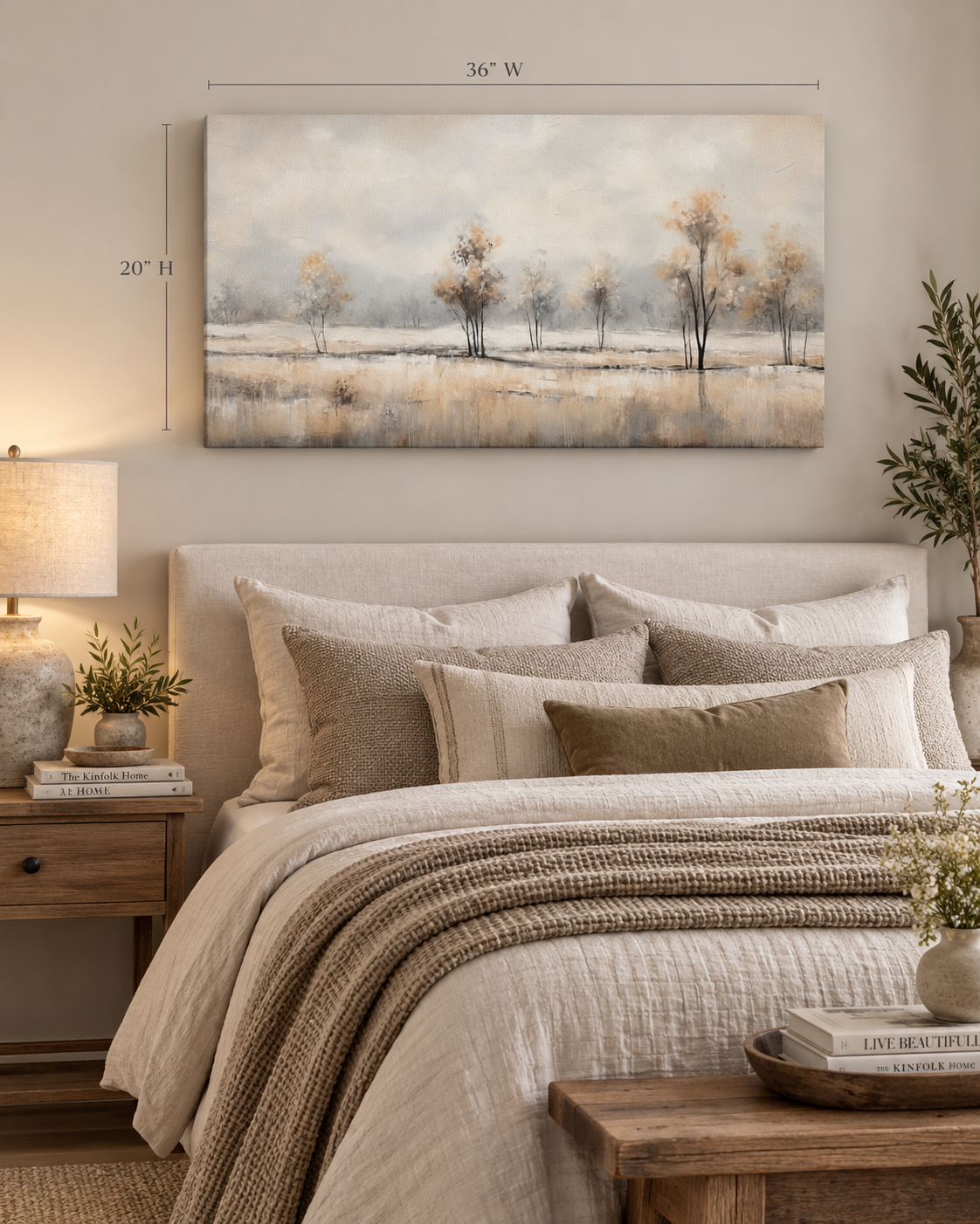 Winter Grove | Atmospheric Landscape Canvas Print | Nature Wall Art