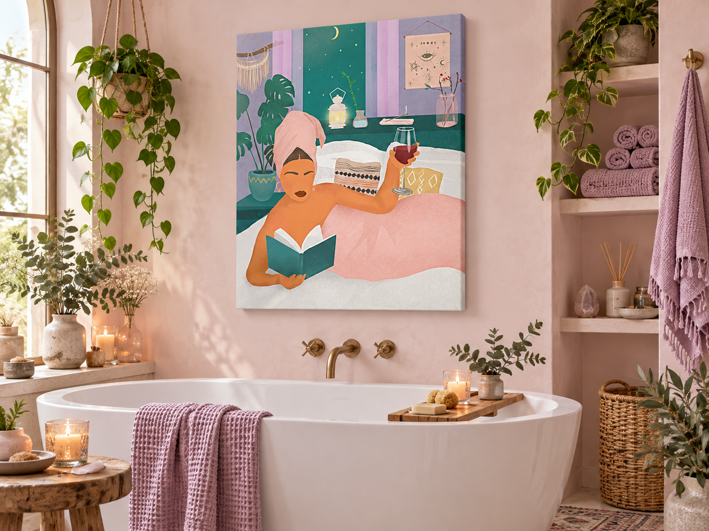 The Ritual | Canvas Print | Figurative Self-Care Wall Art