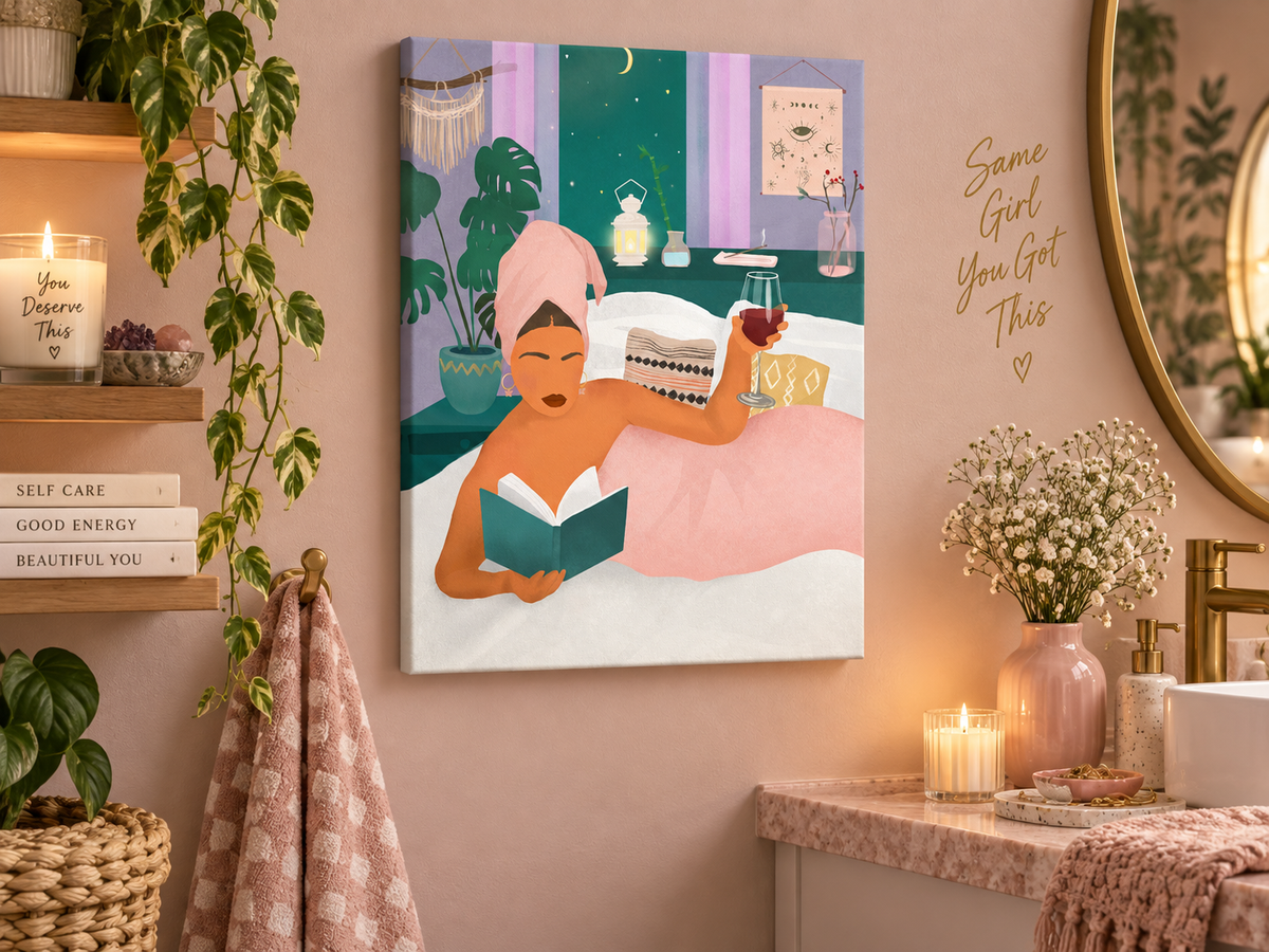 The Ritual | Canvas Print | Figurative Self-Care Wall Art