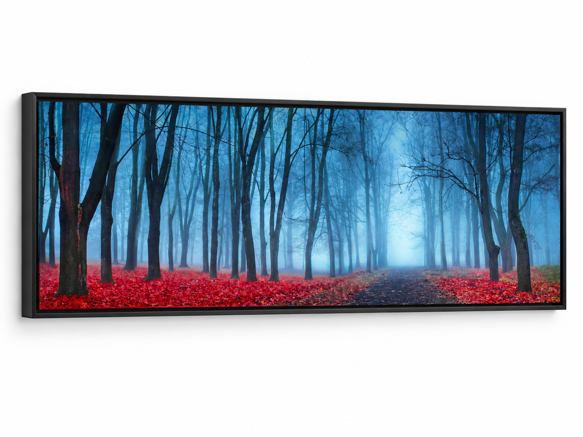 Blue Mist Trees Wall Art | Premium Canvas Print