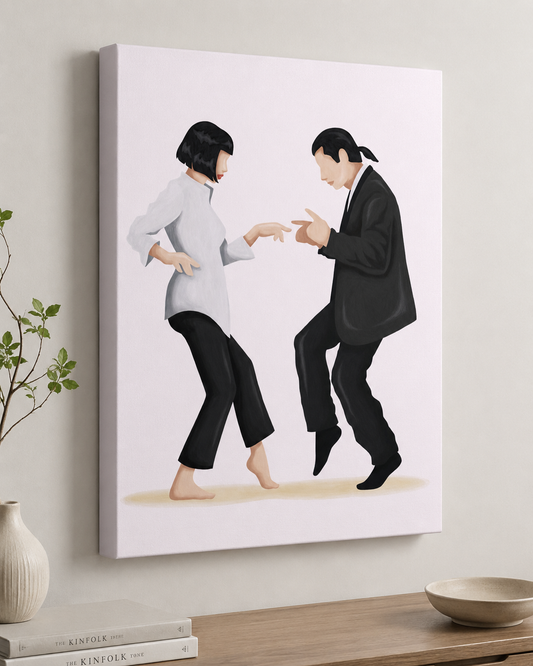 Pulp Fiction Dance Scene Minimalist Wall Art Print | Iconic 90s Cinema Decor