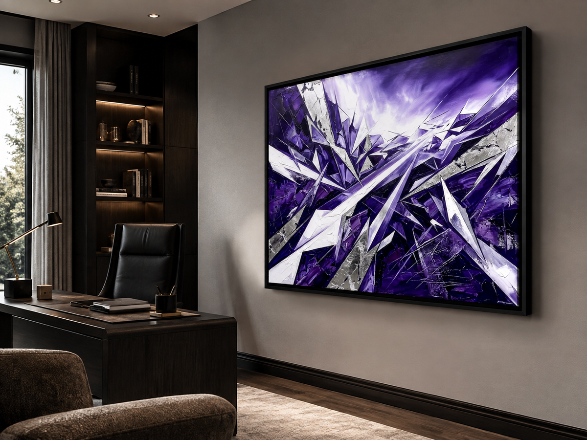 Violet Momentum – Purple Abstract Canvas Wall Art