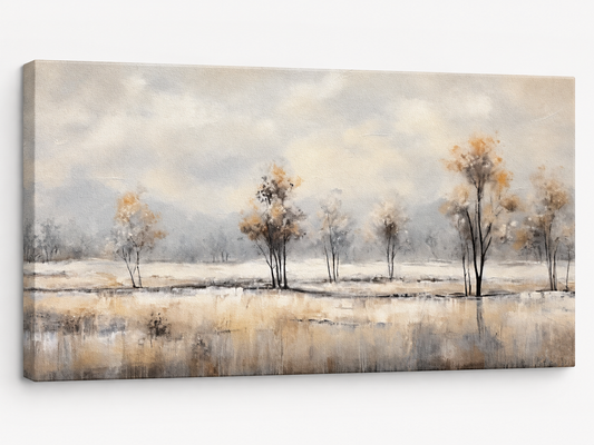 Winter Grove | Atmospheric Landscape Canvas Print | Nature Wall Art