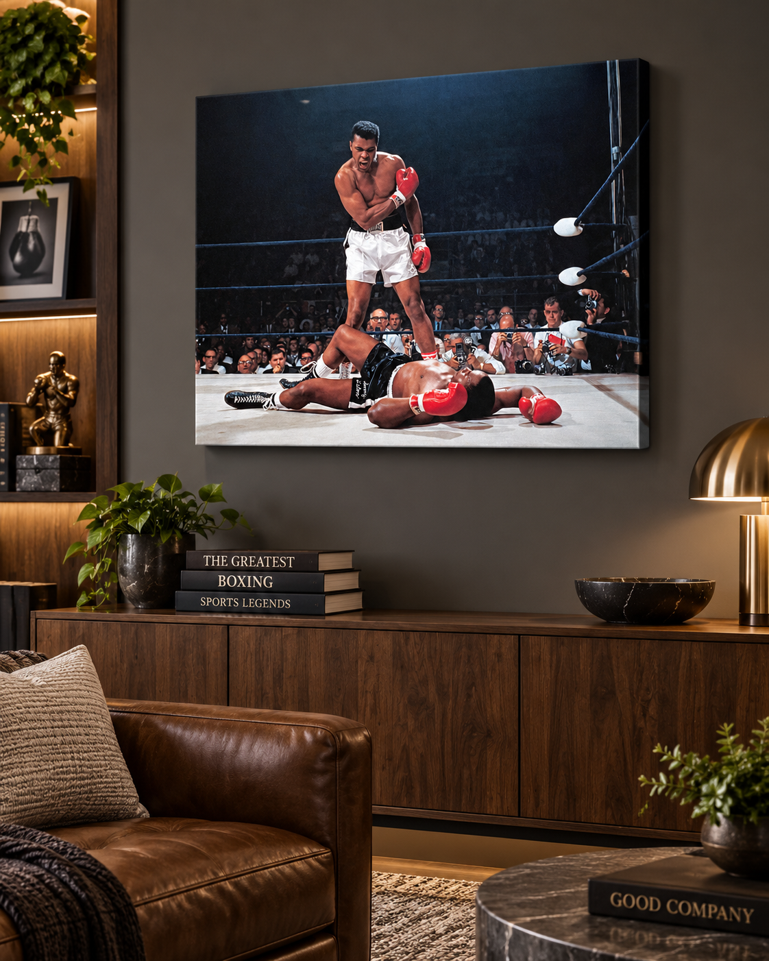 Ali vs Liston | Muhammad Ali Knockout Canvas Print | Iconic Boxing Sports Wall Art
