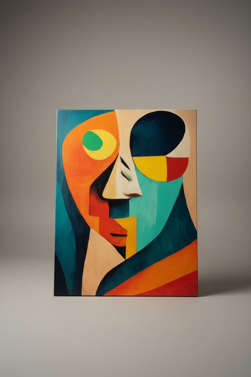 Abstract Portrait  36in x 48in Varnished Canvas Wall art