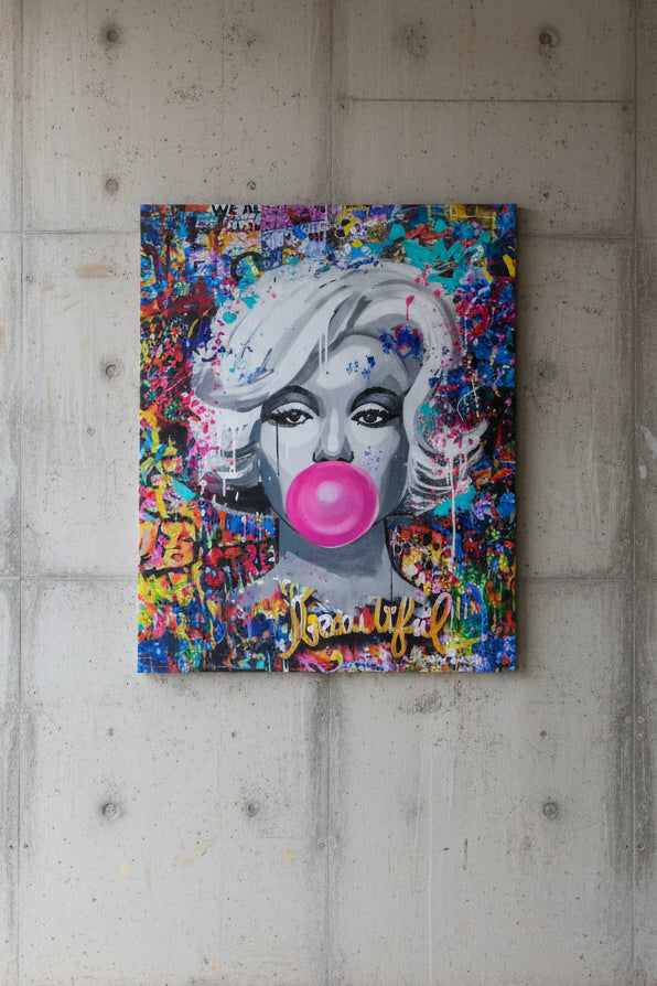 Graffiti Monroe Wall Art 16in x 20in Canvas Print