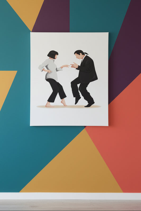 Pulp Fiction Dance Scene 16in x 20in Minimalist Wall Art