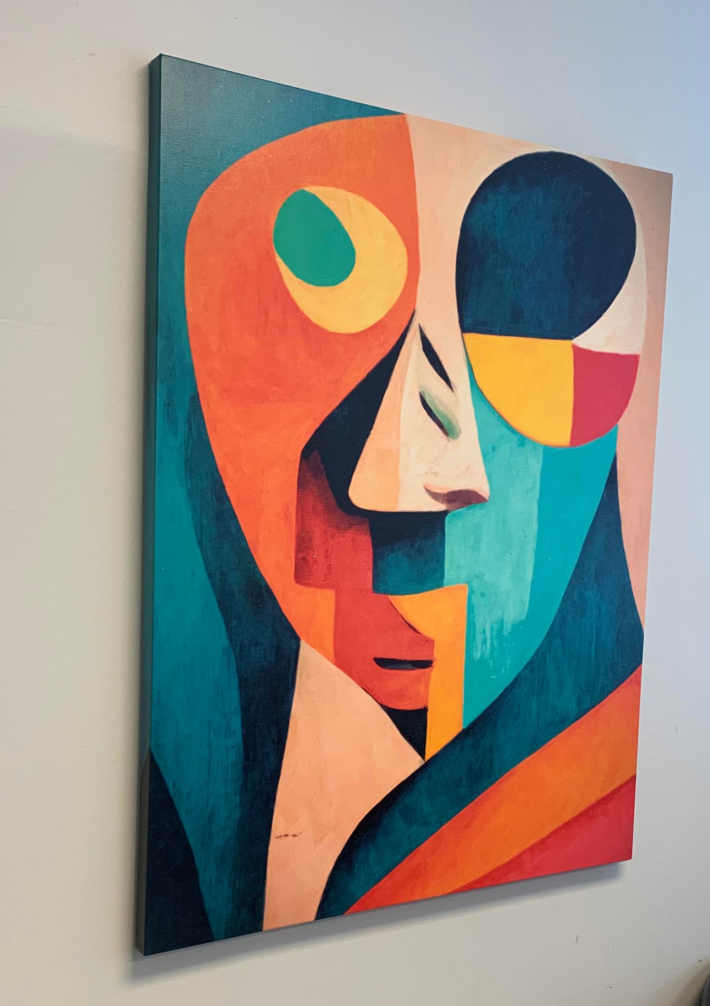 Sample Picasso style digital art vie side