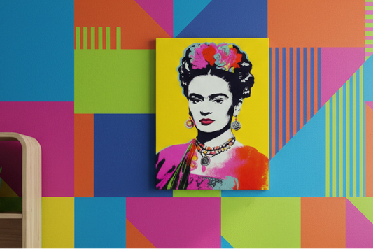 Frida Kahlo Portrait 48in x 36in Glitter Finish Canvas