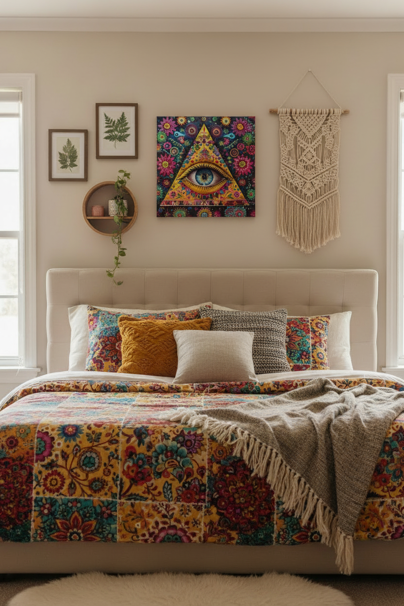 Illuminati Floral Wall Art 16in x 20in Varnished Canvas