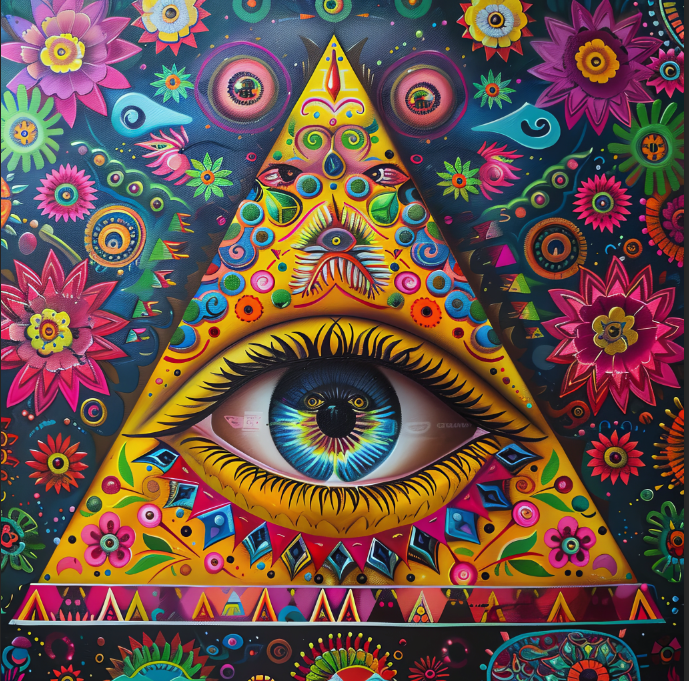 Illuminati Floral Wall Art 16in x 20in Varnished Canvas