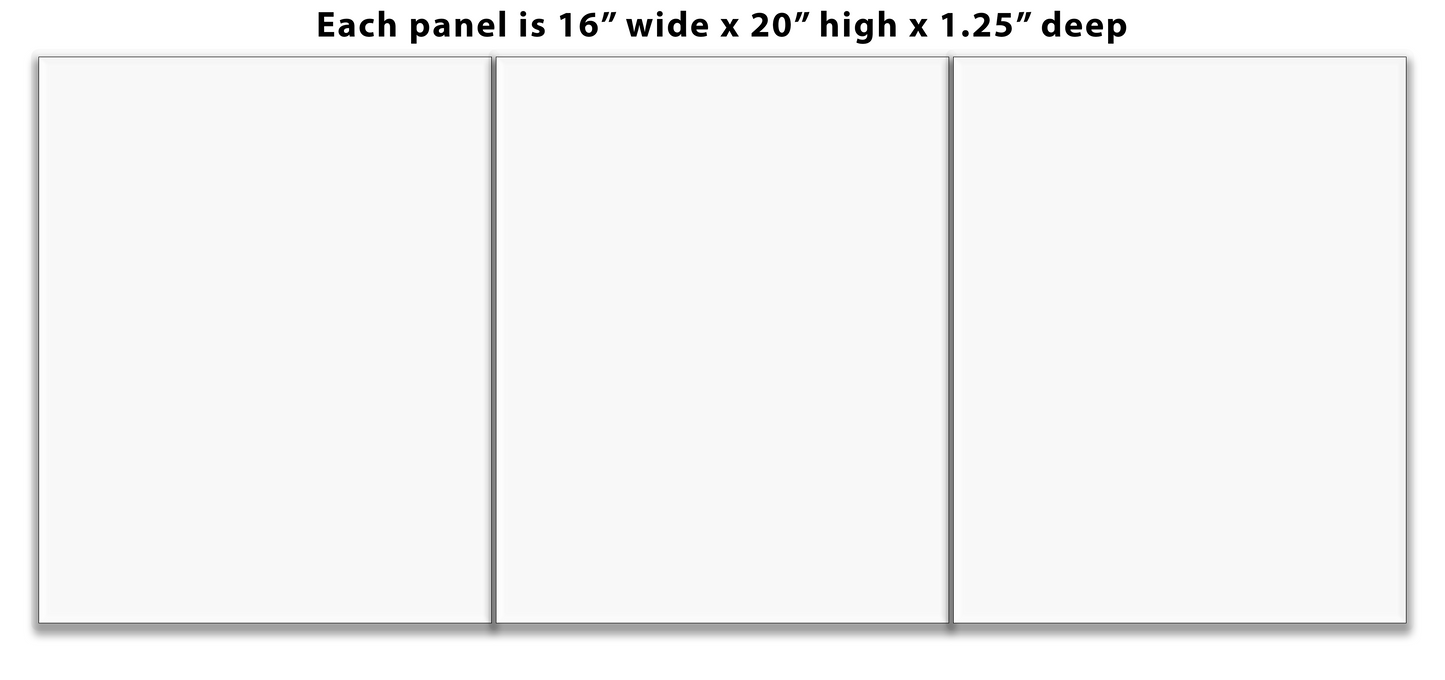 Split canvas prints 3 panel unframe on Canvas Palette