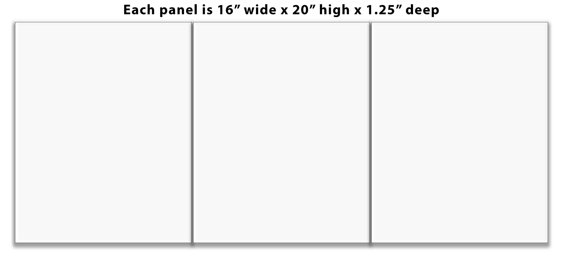 Split canvas prints 3 panel unframe on Canvas Palette