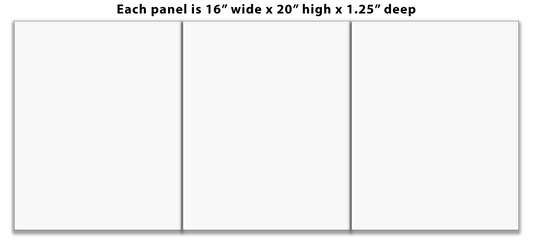 Split canvas prints 3 panel unframe on Canvas Palette