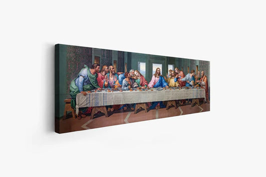 Da Vinci "The Last Supper" RGB varnish 48" x 16" Canvas Print Wall Art