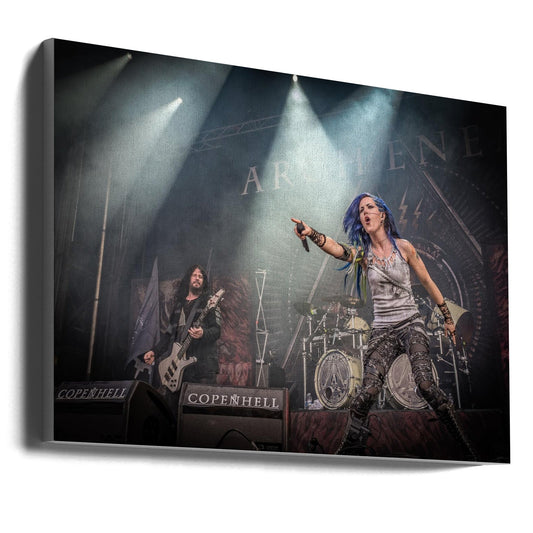 Arch Enemy – Color | Live Music Photography Canvas Print — gallery-wrapped canvas angled view