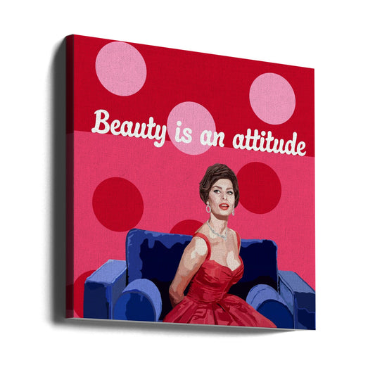 Beauty on the Couch by Lynnda Rakos — gallery-wrapped canvas angled view
