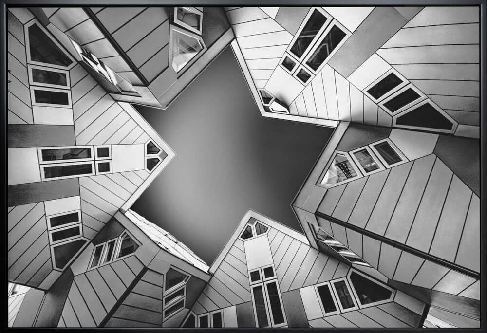 Wall art Cubic houses