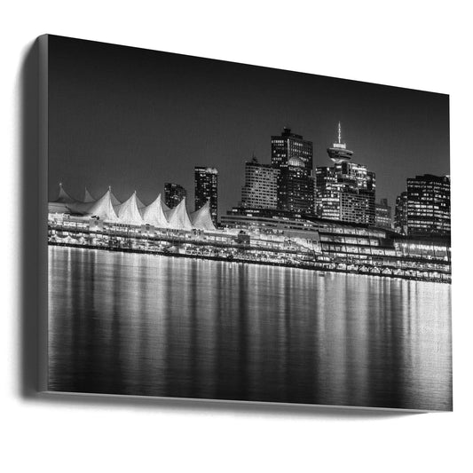 Charming Evening Impression from Vancouver by Melanie Viola — gallery-wrapped canvas angled view