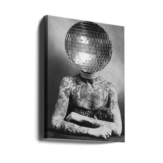 DISCO VINTAGE PORTRAIT by The Art Concept — gallery-wrapped canvas angled view