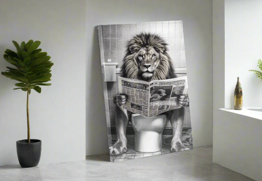 Do Not Disturb — canvas beside a houseplant