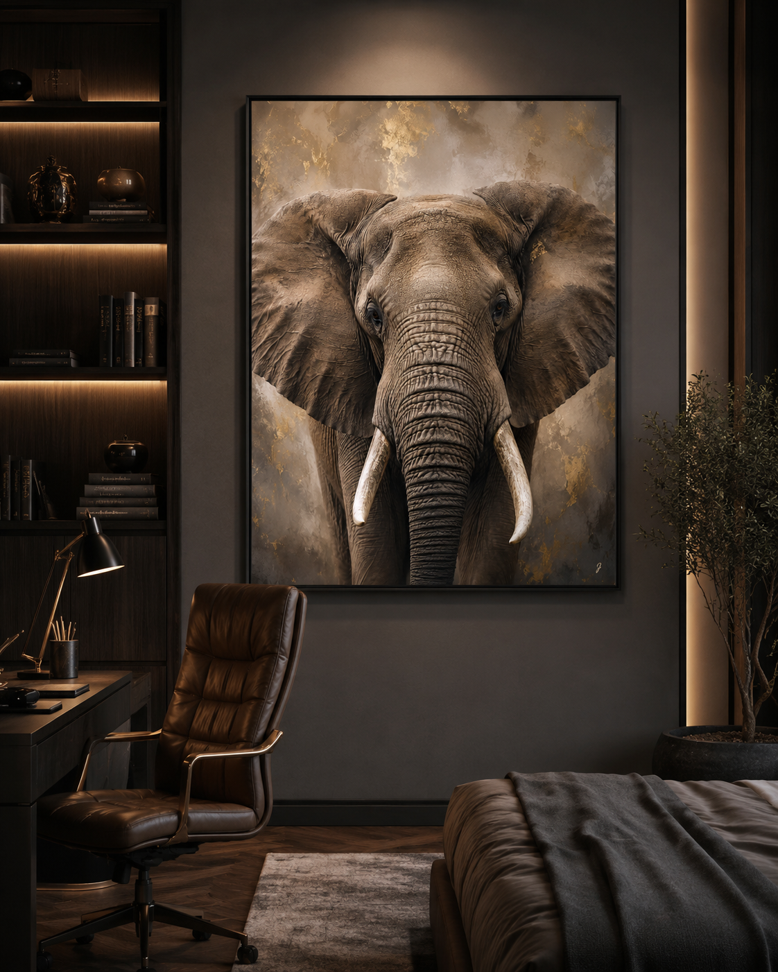 Majestic Presence – Elephant Portrait Canvas Wall Art