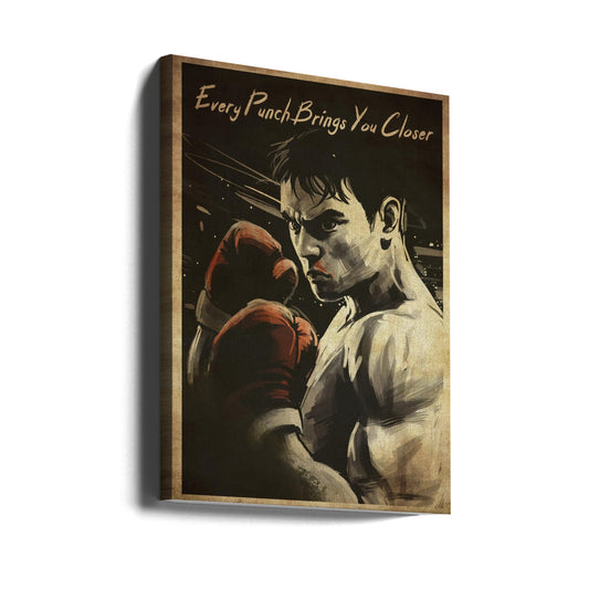 Every Punch Brings You Closer by Fadil Roze — gallery-wrapped canvas angled view