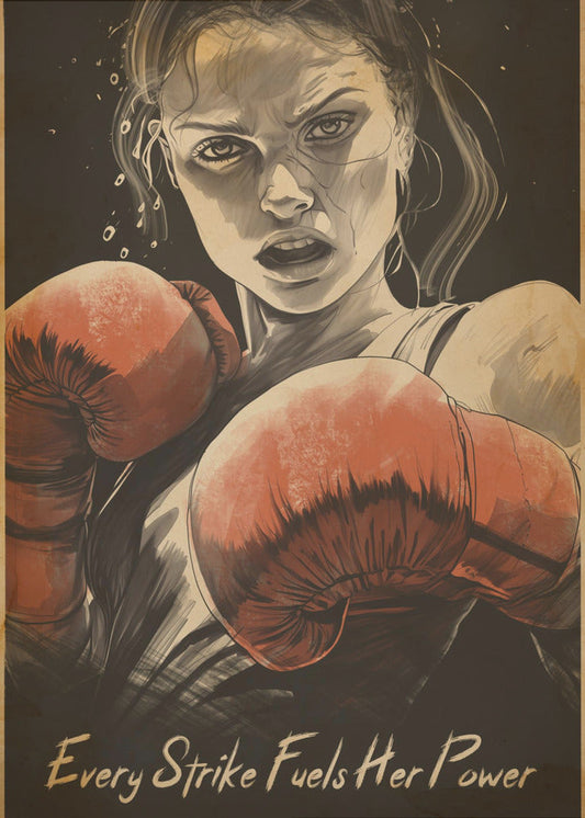 Every Strike Fuels Her Power by Fadil Roze — artwork front view