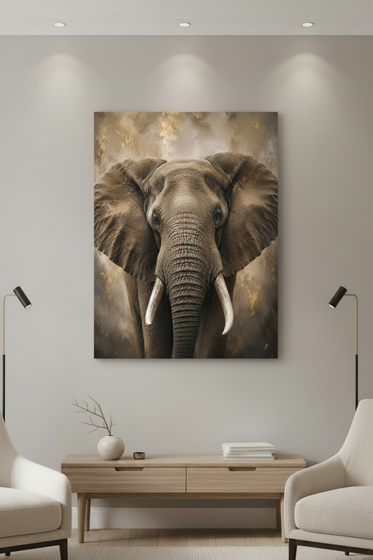 Elephant Portrait 30in x 40in Canvas Print
