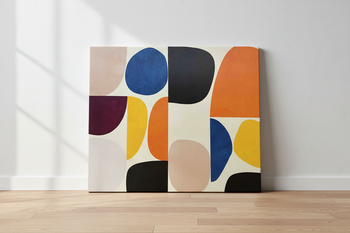 Colorblock Bauhaus Art 47in x 36in Ready to Hang