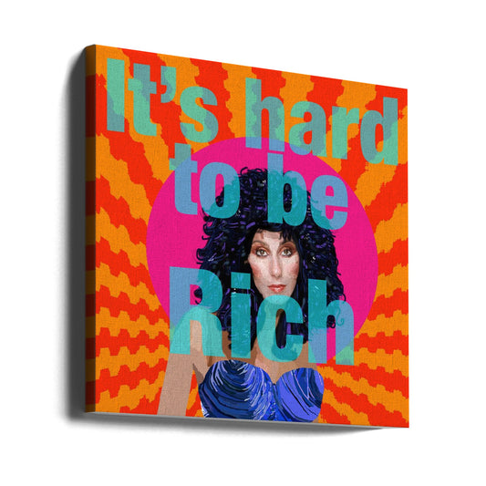 It's Hard to be Rich by Lynnda Rakos — gallery-wrapped canvas angled view