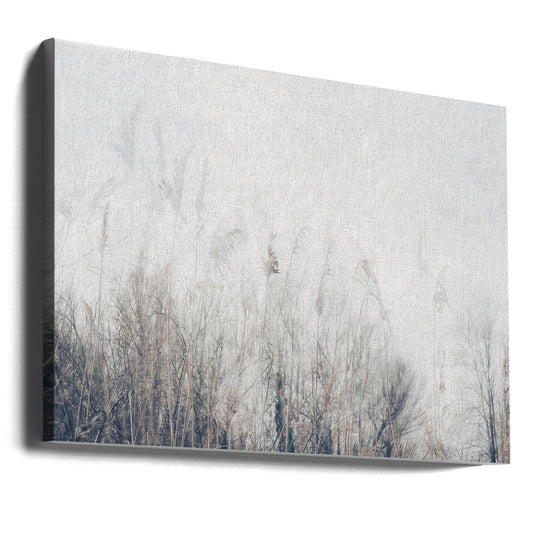 Landscape of reeds and grass by Imaginative — gallery-wrapped canvas angled view