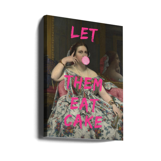 Let Them Eat Cake, Bubble Gum Vintage Portrait by The Art Concept — gallery-wrapped canvas angled view
