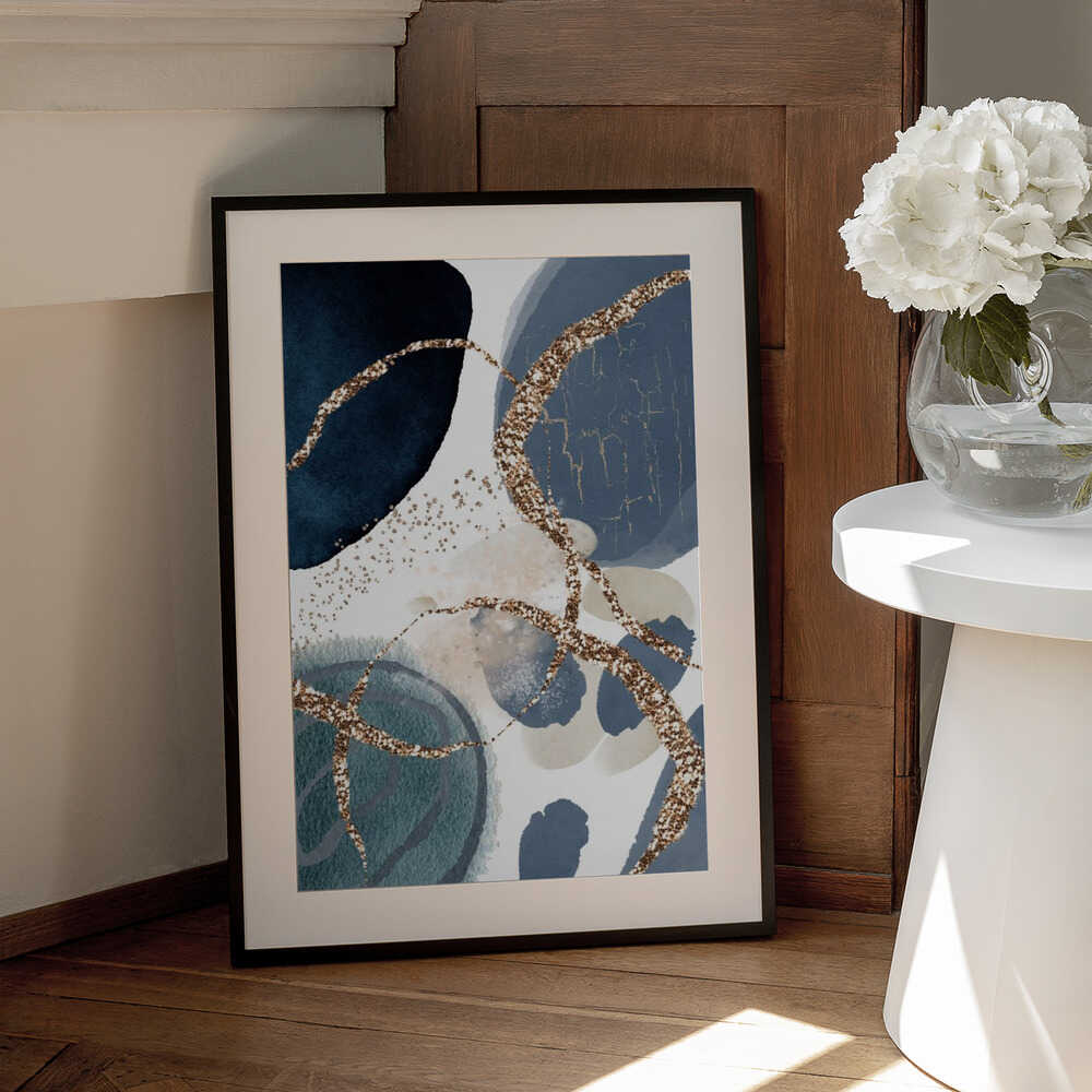 Wall art Denim Blue