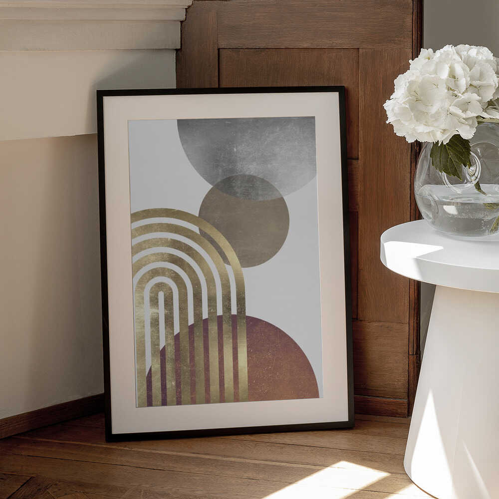 Wall art Composition lines and circles 2