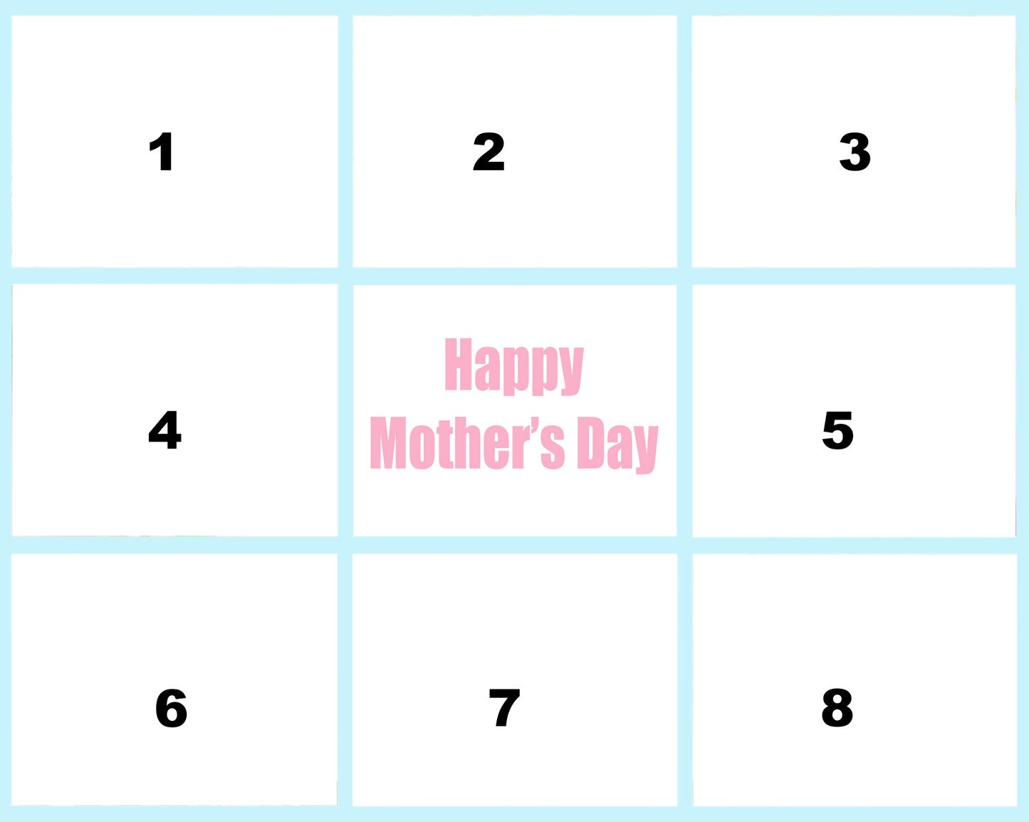 Customizable canvas collage for Mother's Day