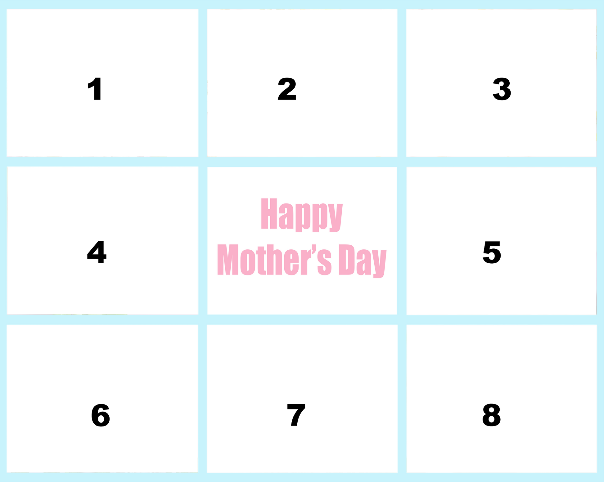 Customizable canvas collage for Mother's Day