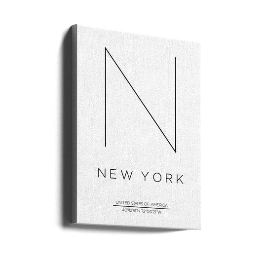 NEW YORK by THE MIUUS STUDIO — gallery-wrapped canvas angled view